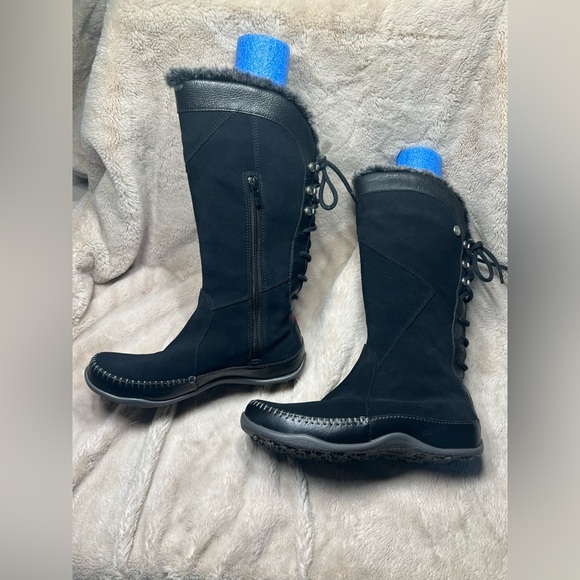 The North Face Janey Black Suede Waterproof Winter Snow Boots Women’s Size 7.5 - Picture 1 of 5